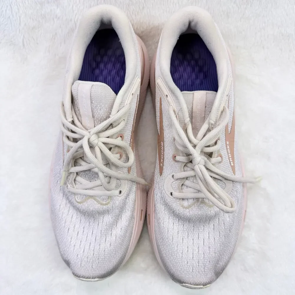 Brooks Ghost Max Womens Running Shoes Crystal Gray Tuscany Size 10 Athletic Shoe